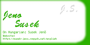 jeno susek business card